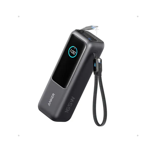 Anker Zolo Power Bank 25000MAH With Built In Type C Cable And 165W Power Gray
