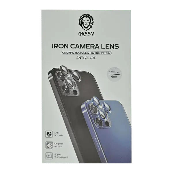 Anti Glare Camera Glass Protector For iPhone 12 Pro Max Gold