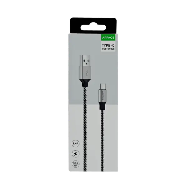 Appacs USB C To USB Cable Black 3 3FT