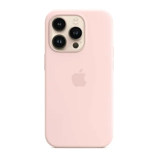 Apple iPhone 14 Pro Silicone Case Chalk Pink With MagSafe