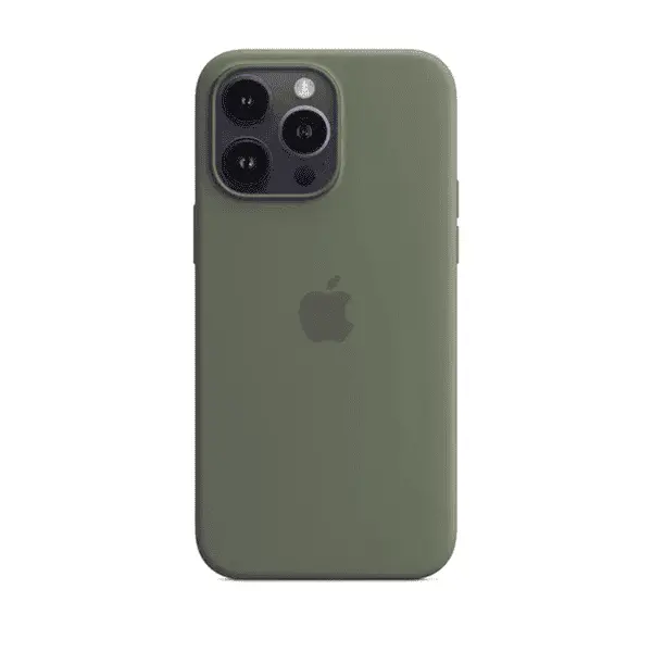Apple iPhone 14 Pro Silicone Case Olive With MagSafe