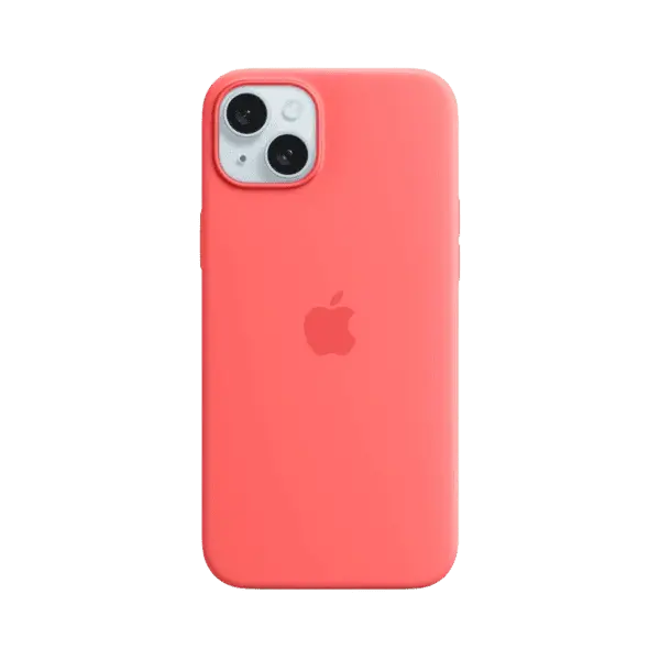 Apple iPhone 15 Plus Silicone Case MT163ZM A Guava With MagSafe