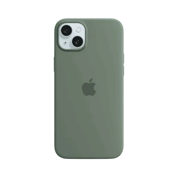 Apple iPhone 15 Plus Silicone Case MT183ZM A Cypress With MagSafe