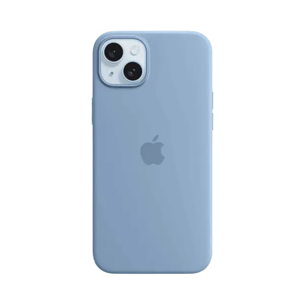 Apple iPhone 15 Plus Silicone Case MT193ZM A Winter Blue With MagSafe