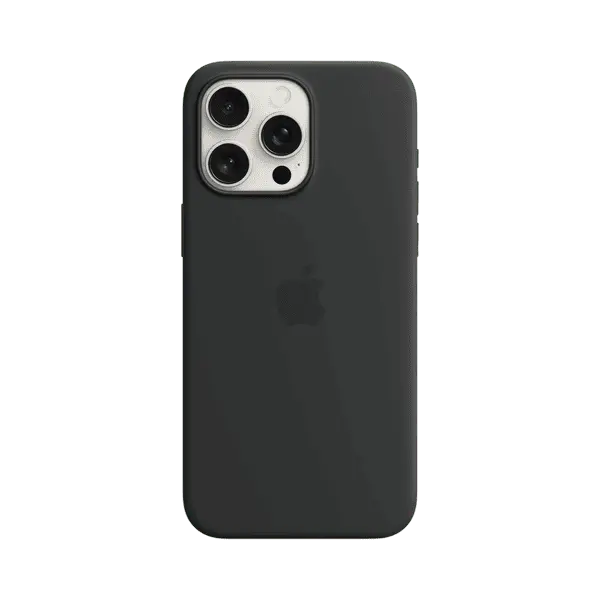 Apple iPhone 15 Pro Max Silicone Case Black With MagSafe