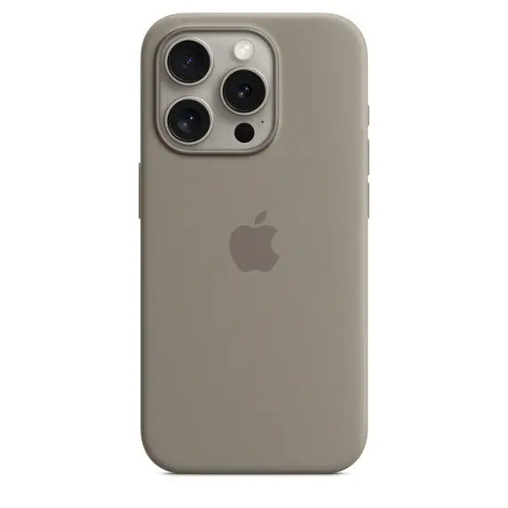 Apple iPhone 15 Pro Max Silicone Case MT1Q3ZM A Clay With MagSafe
