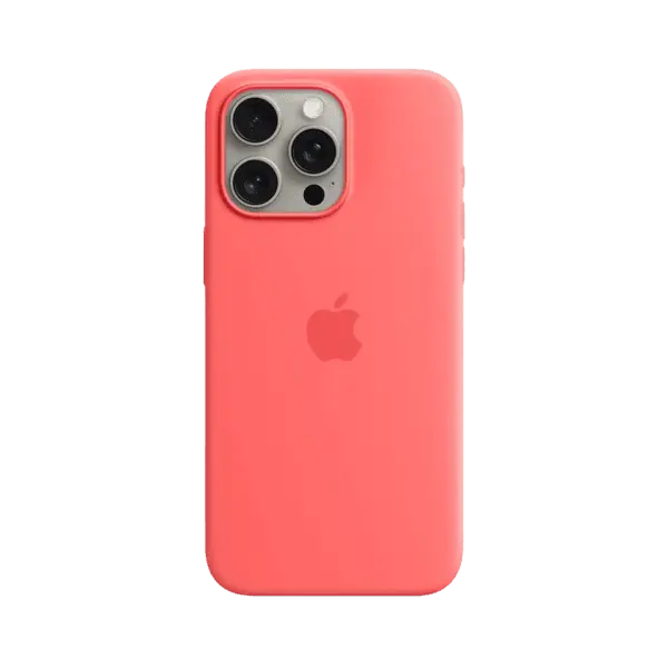 Apple iPhone 15 Pro Max Silicone Case MT1V3ZM A Guava With MagSafe