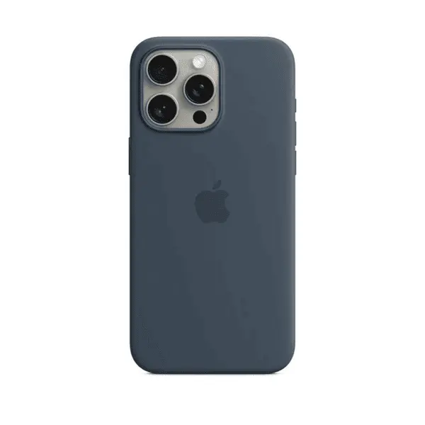 Apple iPhone 15 Pro Max Silicone Case Storm Blue With MagSafe