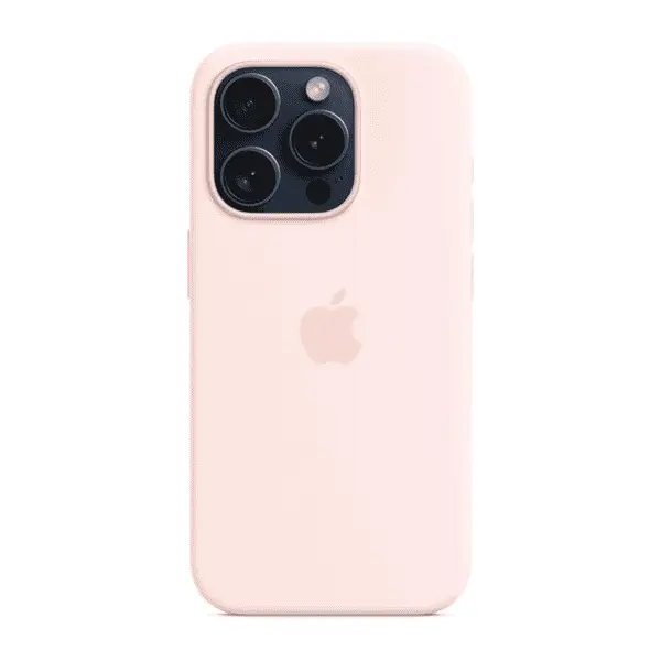 Apple iPhone 15 Pro Silicone Case Light Pink With MagSafe