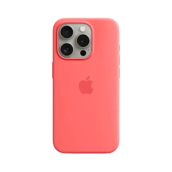 Apple iPhone 15 Pro Silicone Case MT1G3ZM A Guava With MagSafe