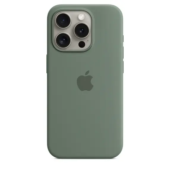 Apple iPhone 15 Pro Silicone Case MT1J3ZM A Cypress With MagSafe