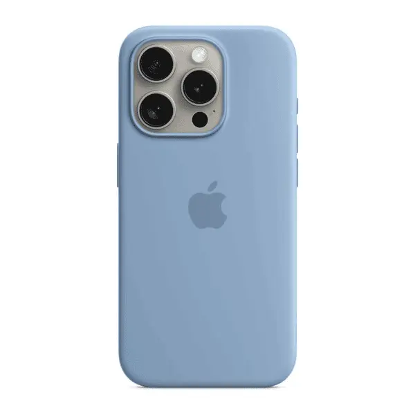 Apple iPhone 15 Pro Silicone Case Winter Blue With MagSafe