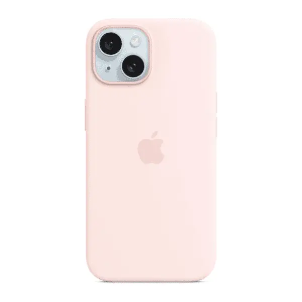 Apple iPhone 15 Silicone Case Light Pink With MagSafe