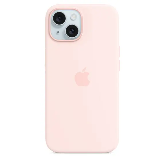 Apple iPhone 15 Silicone Case MT0U3ZM A Light Pink With MagSafe