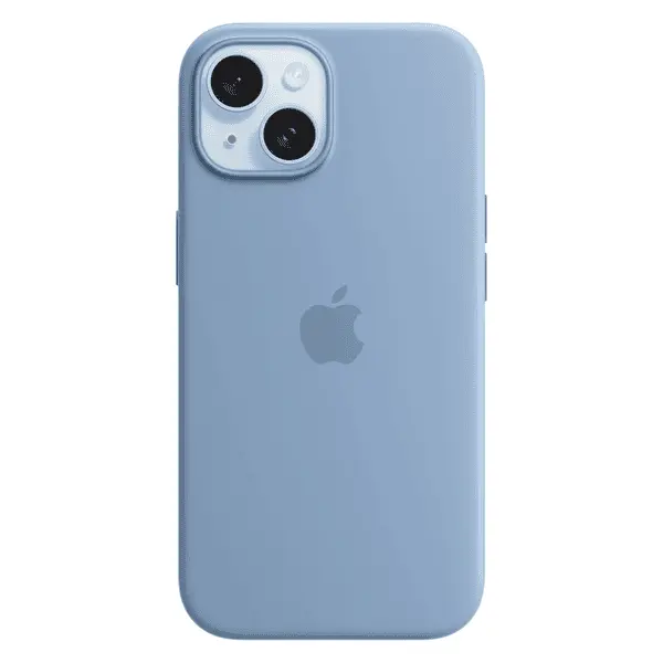 Apple iPhone 15 Silicone Case MT0Y3ZM A Winter Blue With MagSafe