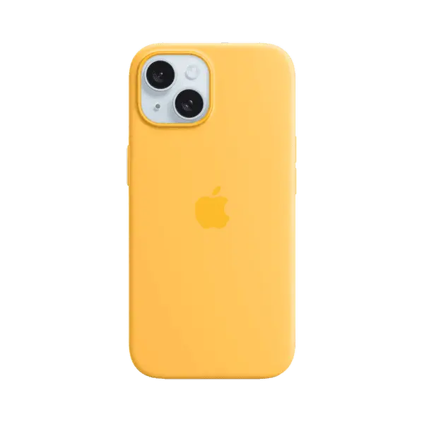 Apple iPhone 15 Silicone Case MWNA3ZM A Sunshine With MagSafe