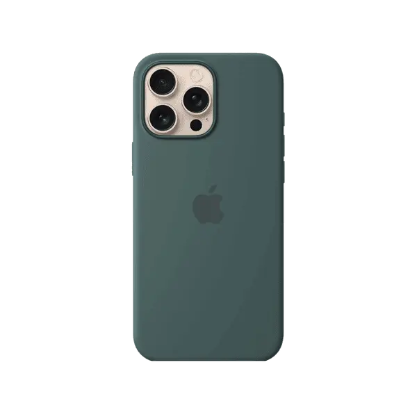 Apple iPhone 16 Pro Max Silicone Case With MagSafe Lake Green