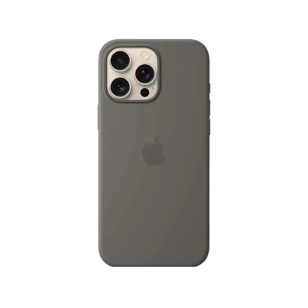 Apple iPhone 16 Pro Max Silicone Case With MagSafe Stone Gray