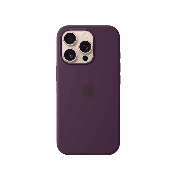 Apple iPhone 16 Pro Silicone Case With MagSafe Plum