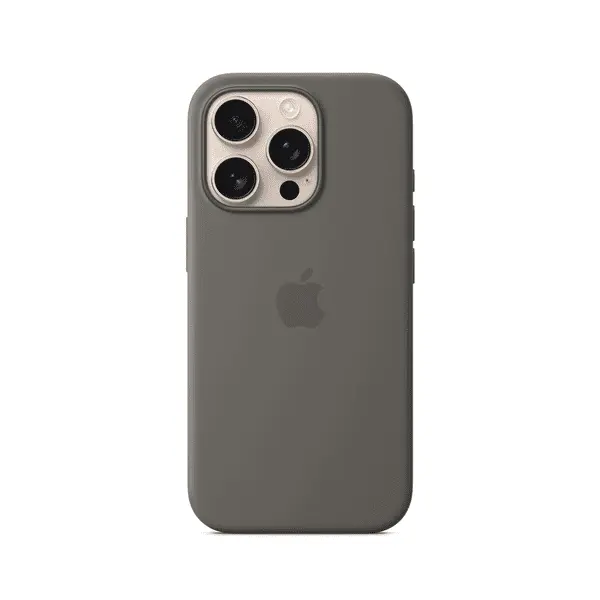 Apple iPhone 16 Pro Silicone Case With MagSafe Stone Gray