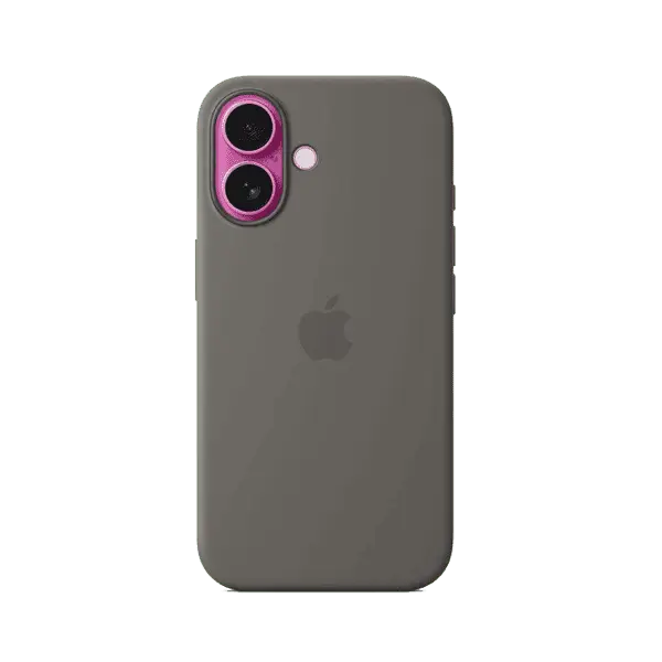 Apple iPhone 16 Silicone Case With MagSafe Stone Gray
