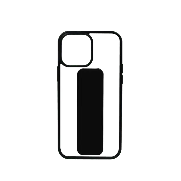 Back Grip Transparent Metal Case iPhone 13 Pro Max Black