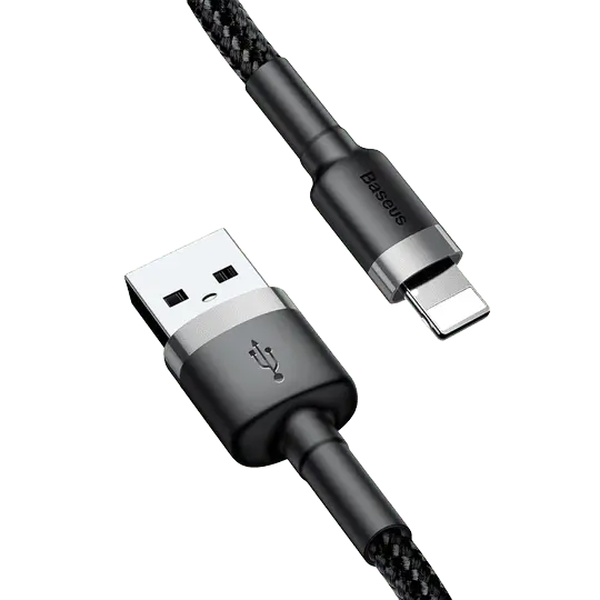 Baseus 2A USB To Lightning 3 Meter Cafule Cable Gray+black