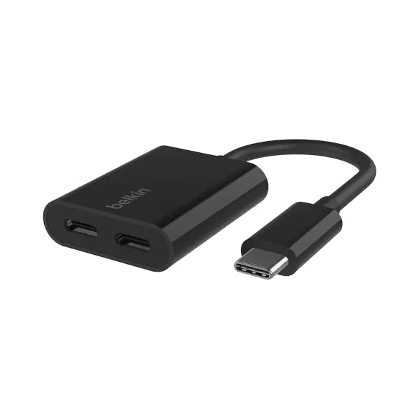 Belkin USB C Audio + Charge Adapter F7U081BTBLACK Tcm