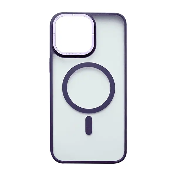 Berlia Metal Armor MagSafe Case For iPhone 14 Pro Max Purple