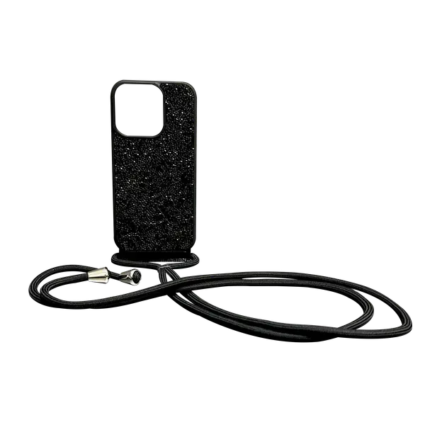 Bling World Rope Hard Cover iPhone 15 Pro Black