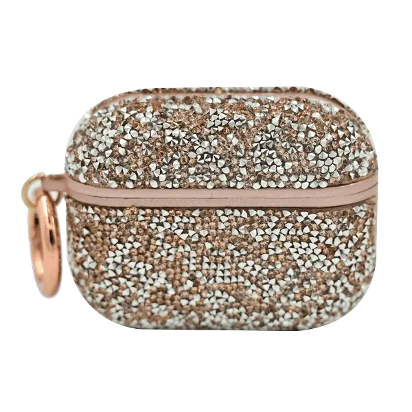 Bling World Stone Hard AirPods PRO2 Case Rose Gold