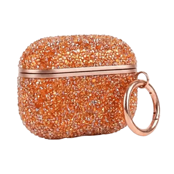Bling World Stone Hard AirPods PRO3 Case Orange