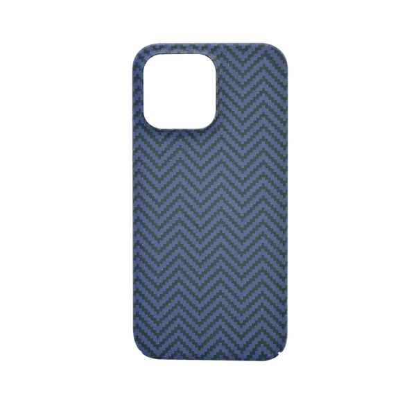 Blue Carbon Fiber Print Hard Case For iPhone 15
