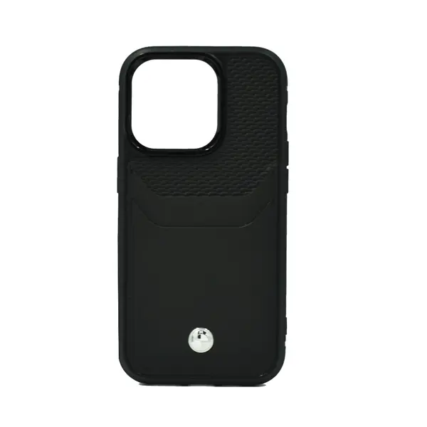 Bmw Signature Collection Genuine Leather Cases With Cardslot Embossed Pattern For iPhone 14 Pro