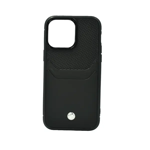 Bmw Signature Collection Genuine Leather Cases With Cardslot Embossed Pattern For iPhone 14 Pro Max
