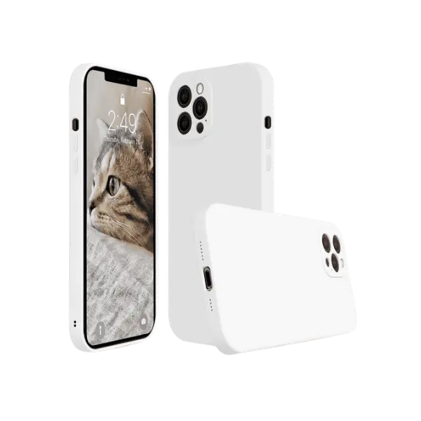 C Silicone Case For iPhone 12 12 Pro White