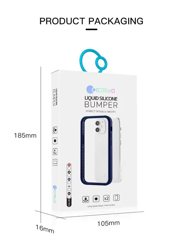 Coteetcl Liquid Silicone Bumper iPhone 12 12 Pro