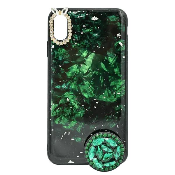 Crystal Pop Socket Case iPhone Xs Max Green