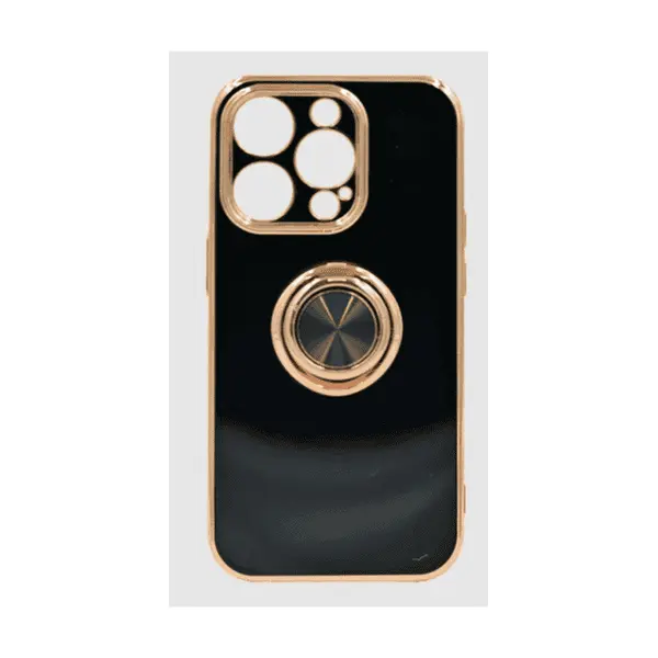 Dezoe Ring Design Case iPhone 14 Pro Black