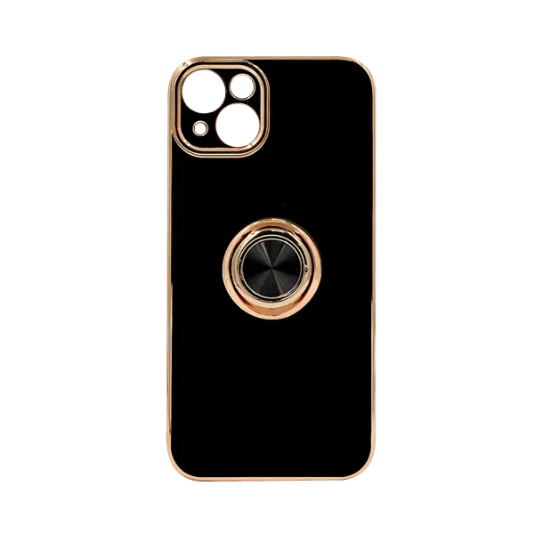 Dezoe Ring Design Case iPhone 15 Plus Black