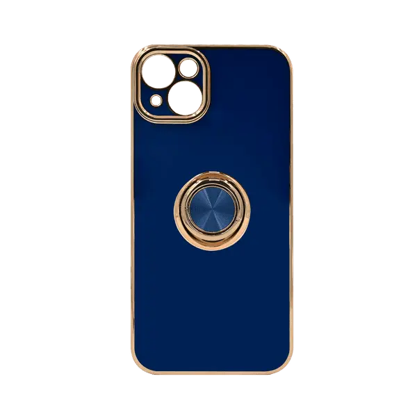 Dezoe Ring Design Case iPhone 15 Plus Dark Blue