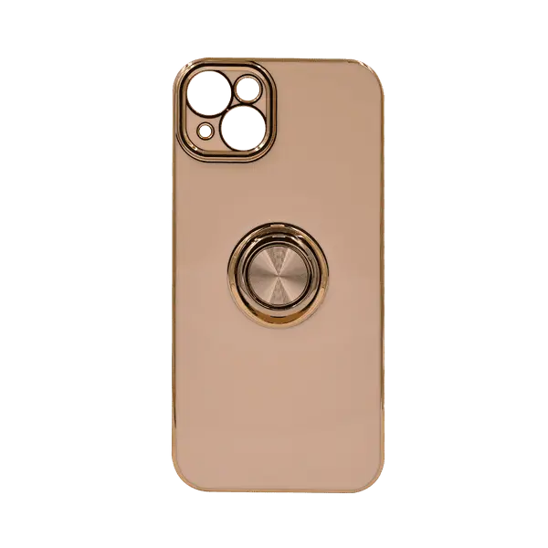 Dezoe Ring Design Case iPhone 15 Plus Pink