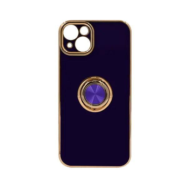 Dezoe Ring Design Case iPhone 15 Plus Purple