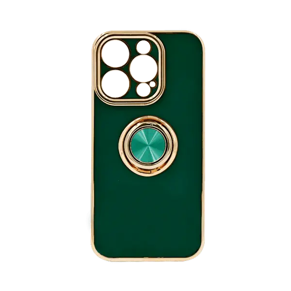 Dezoe Ring Design Case iPhone 15 Pro Green