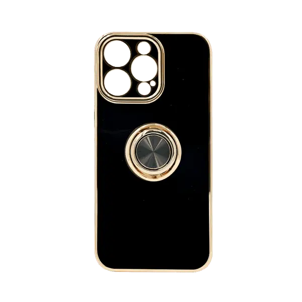 Dezoe Ring Design Case iPhone 15 Pro Max Black
