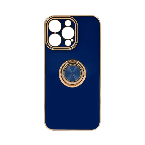 Dezoe Ring Design Case iPhone 15 Pro Max Dark Blue