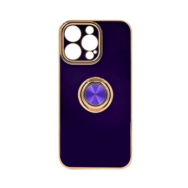 Dezoe Ring Design Case iPhone 15 Pro Max Purple