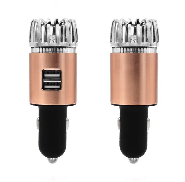 Dual USB Car Charger With Air Purifier