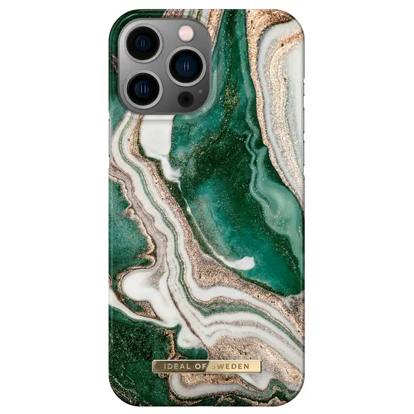 Fashion Case Ideal Of Sweden Case iPhone 14 Pro Golden Jade Marble