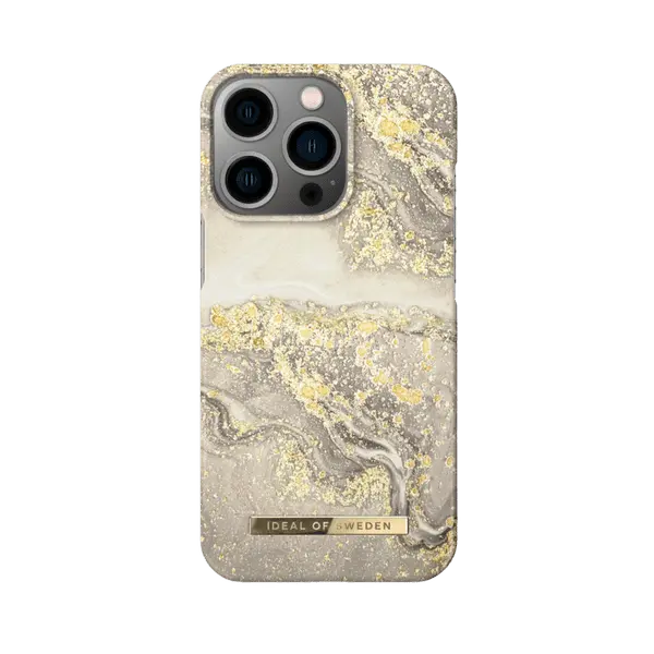 Fashion Case Ideal Of Sweden Case iPhone 14 Pro Sparkle Greige Marble